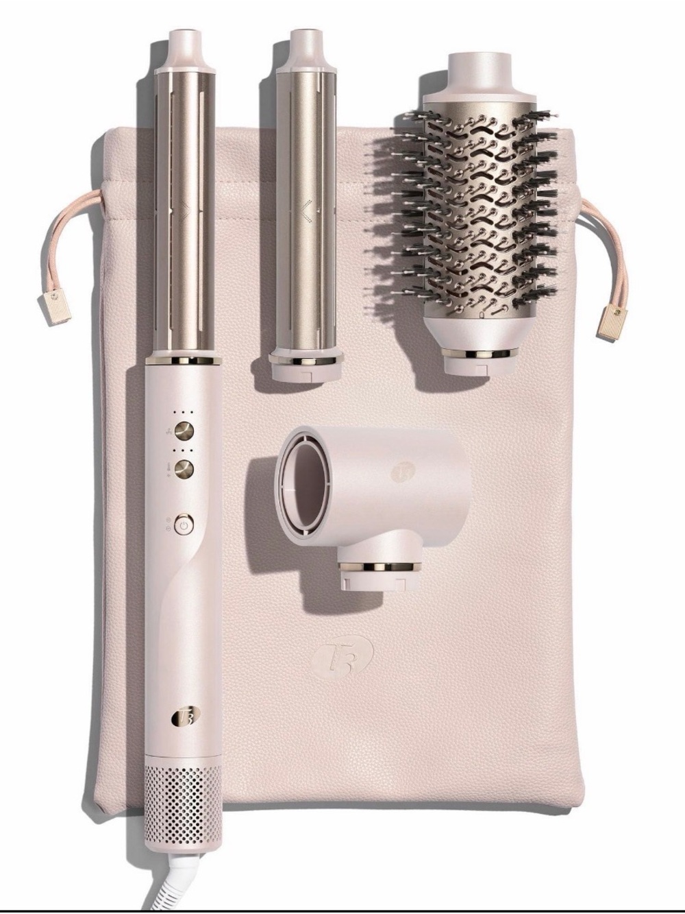 NEW T3 Aire 360 Ceramic Air Styler Blowout Kit Satin Blush